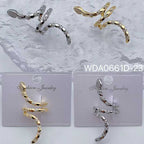 Bulk Snake Gold Silver Plated CZ Anti Tarnish Copper Single Ear Cuff