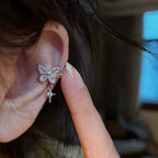 Bulk Butterfly Gold Silver CZ Anti Tarnish Copper Single Ear Cuff
