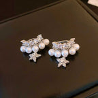 Bulk Star Gold Silver CZ Pearl Anti Tarnish Copper Single Ear Cuff