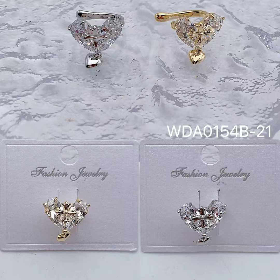 Bulk Heart Gold Silver Plated CZ Anti Tarnish Copper Single Ear Cuff