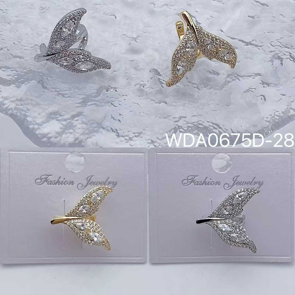 Bulk Wing Gold Silver Plated CZ Anti Tarnish Copper Single Ear Cuff