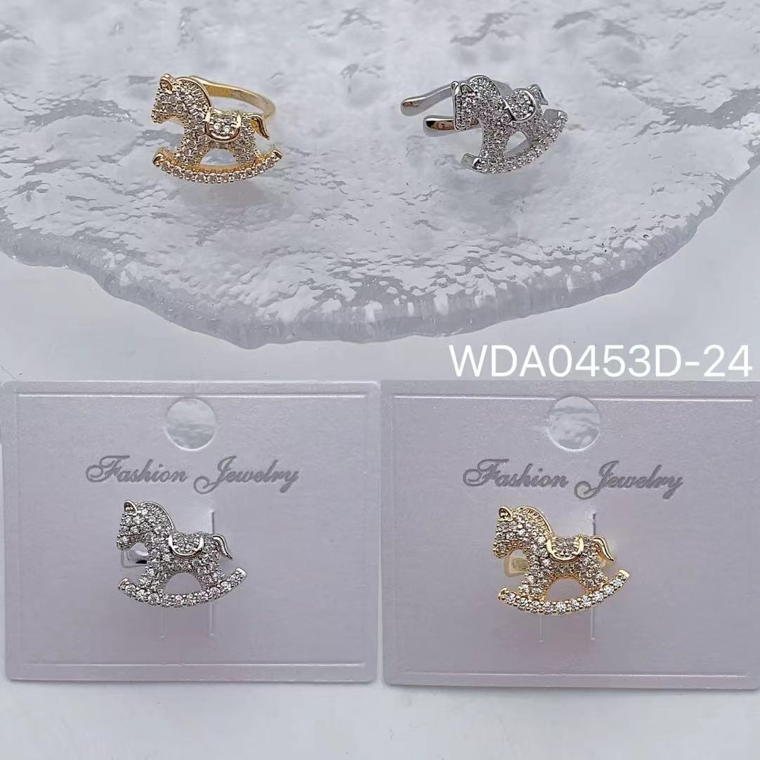 Bulk Horse Gold Silver CZ Anti Tarnish Copper Single Ear Cuff Main image