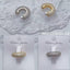 Bulk C Shape Gold Silver CZ Pearl  Anti Tarnish Copper Single Ear Cuff
