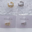Large Central Stone Gold Silver CZ Anti Tarnish Single Ear Cuff Bulk