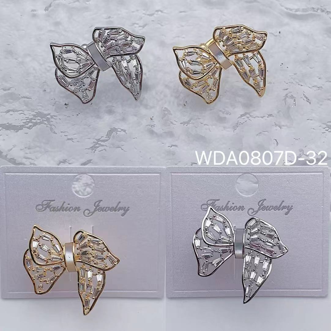Bulk Baguette stone Gold Silver CZ Anti Tarnish Copper Single Ear Cuff Main image