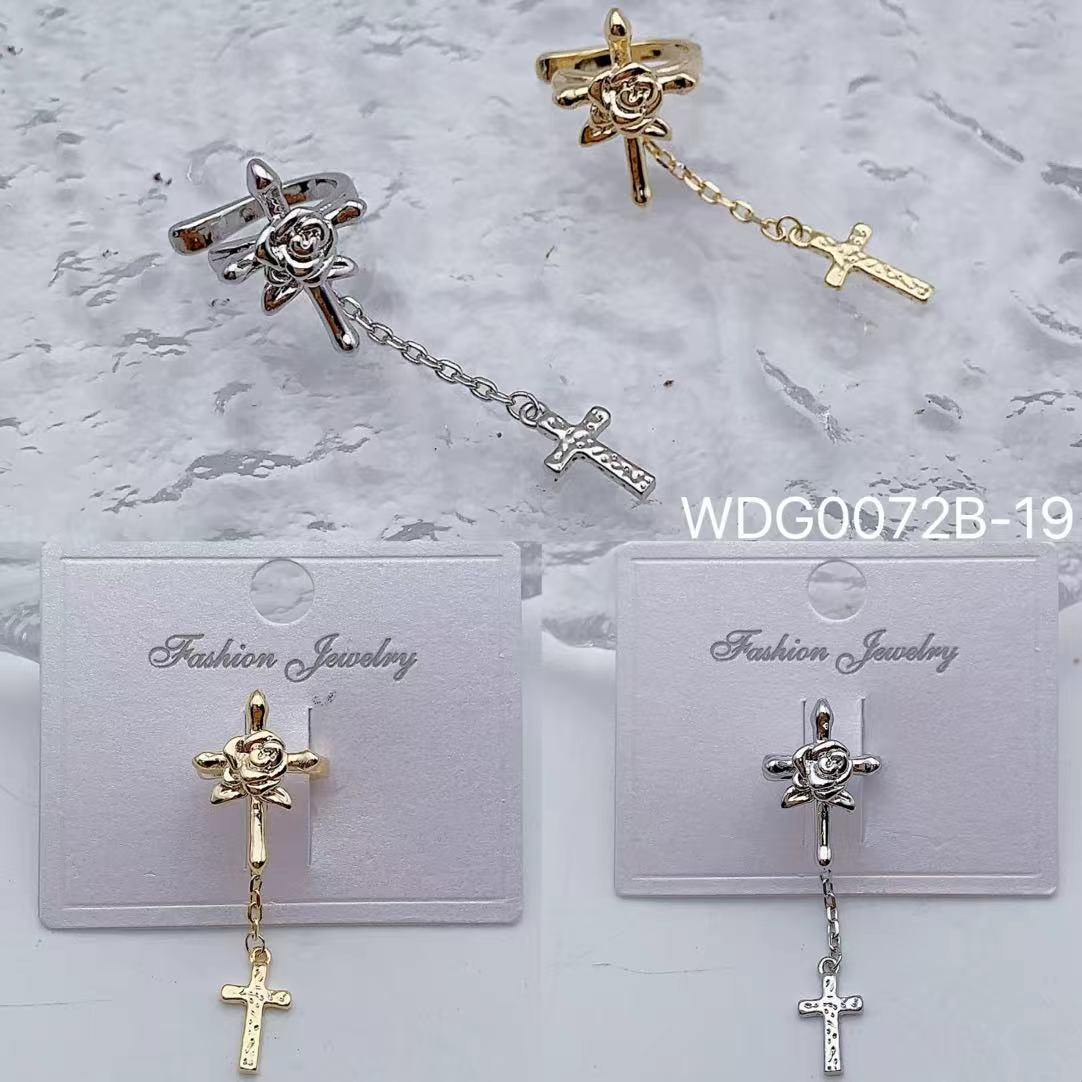Bulk Punk Gold Silver Plated CZ Anti Tarnish Copper Single Ear Cuff