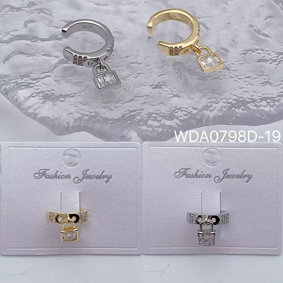 Bulk Lock Gold Silver Plated CZ Anti Tarnish Copper Single Ear Cuff