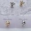 Bulk Teddy Bear Gold Silver CZ Anti Tarnish Copper Single Ear Cuff