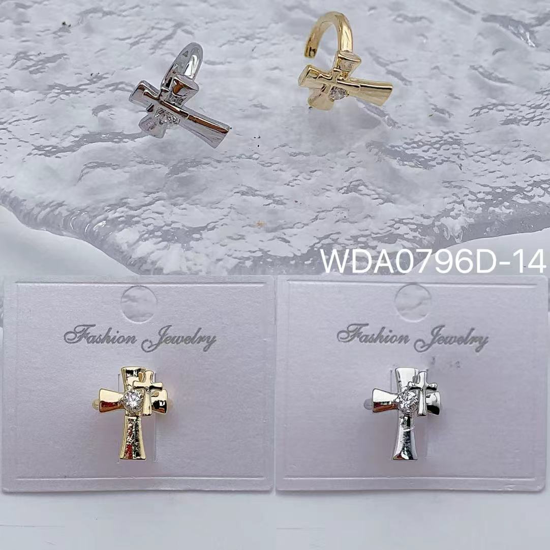 Bulk Multi-Layered Cross Gold Silver CZ Anti Tarnish Copper Ear Cuff