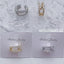 Bulk Two-Line Gold Silver CZ Anti Tarnish Copper Single Ear Cuff