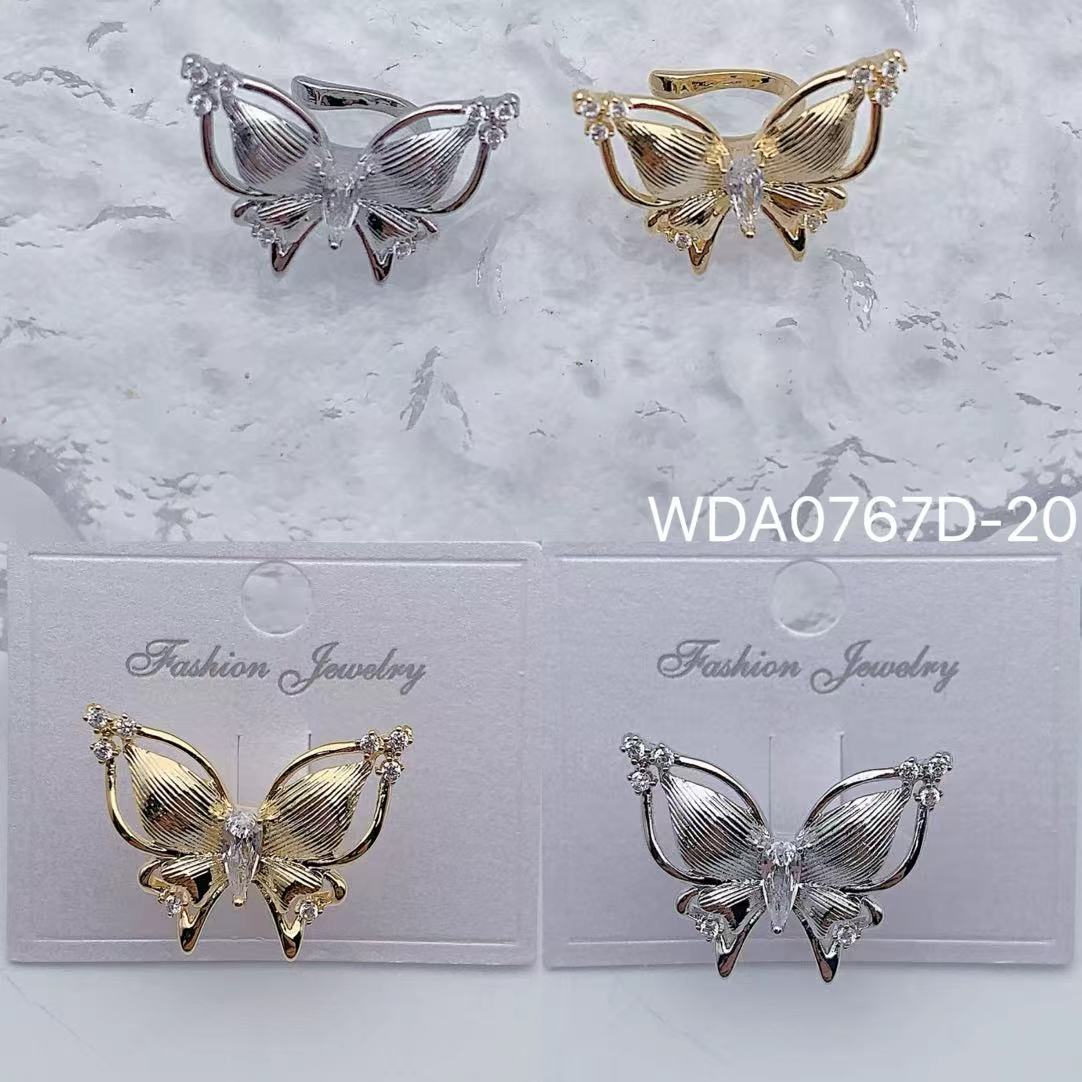 Butterfly Elegant Gold Silver CZ Anti Tarnish Single Ear Cuff Bulk Main image