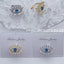 Bulk Blue Evil Eye Gold Silver CZ Anti Tarnish Copper Single Ear Cuff