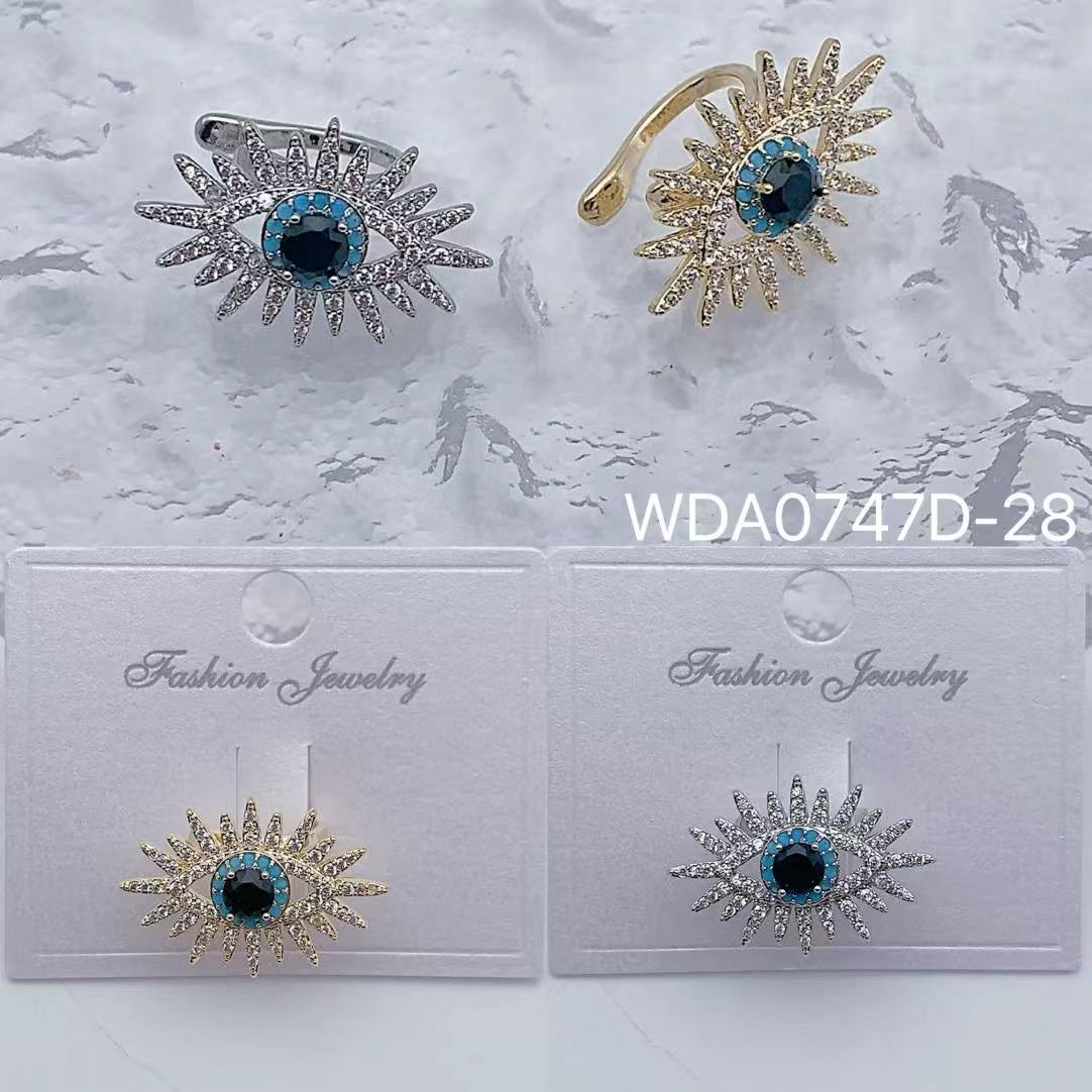 Bulk Evil Eye Gold Silver CZ Anti Tarnish Copper Single Ear Cuff