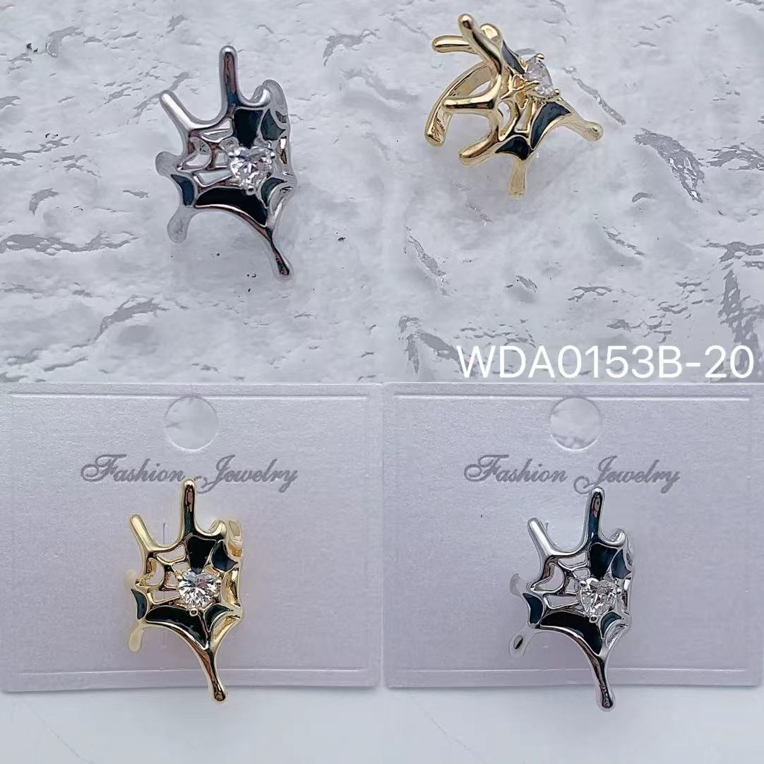 Bulk Spider Web Gold Silver CZ Anti Tarnish Copper Single Ear Cuff
