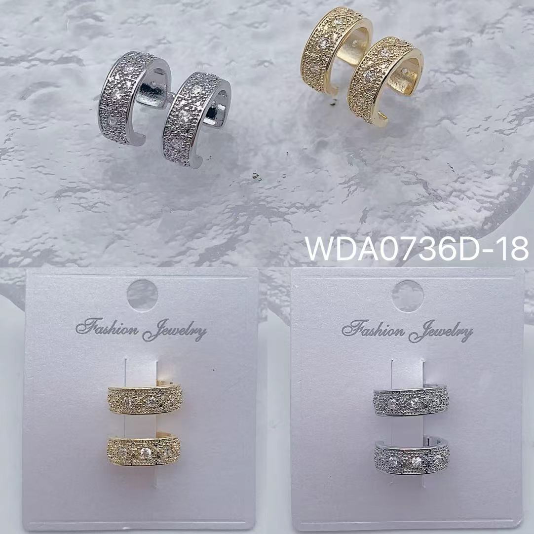 Bulk Pave Gold Silver Plated CZ Anti Tarnish Copper Single Ear Cuff