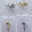 Bulk Rose Flower Gold Silver CZ Anti Tarnish Copper Single Ear Cuff