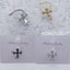 Bulk Modern Cross Gold Silver CZ Anti Tarnish Copper Single Ear Cuff