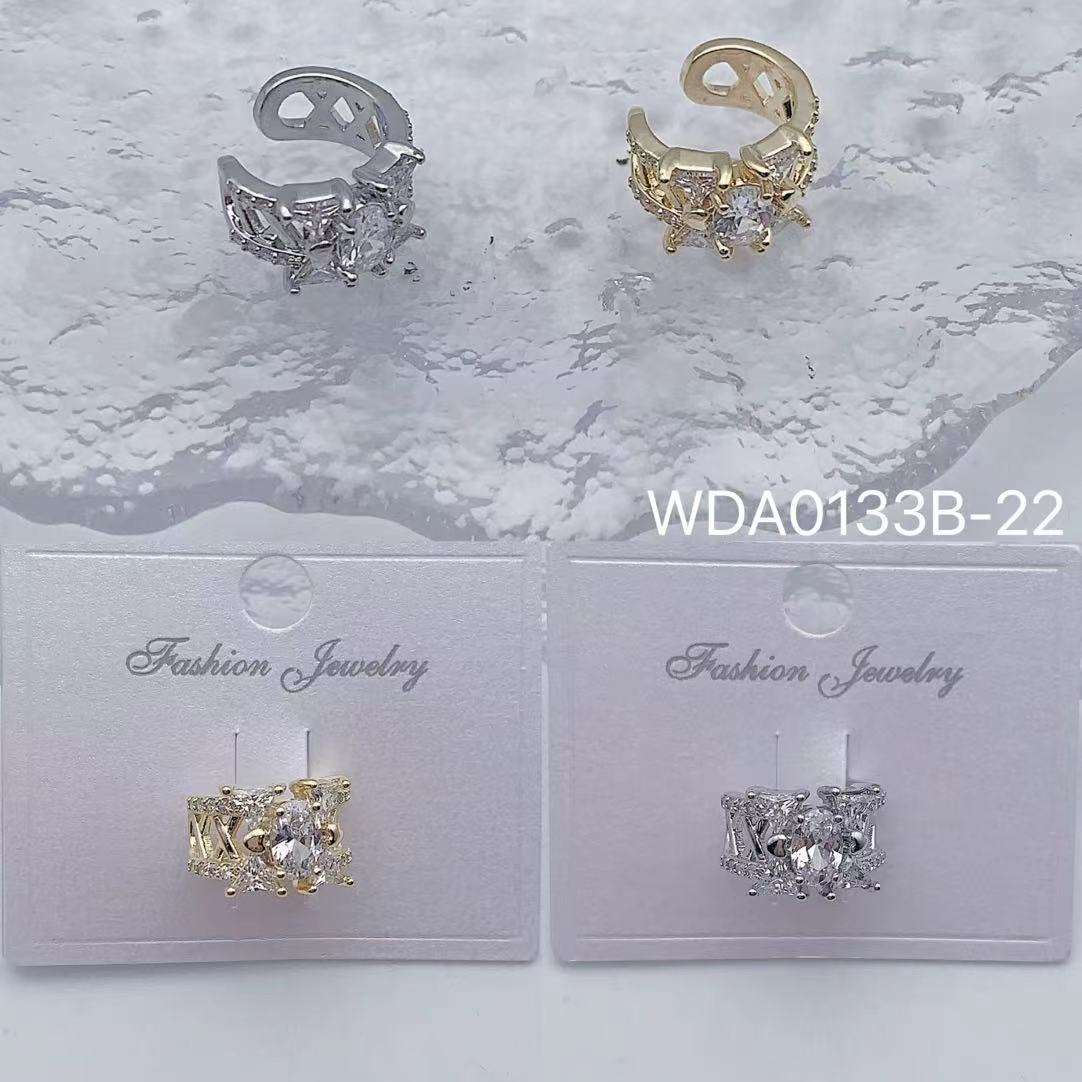 Bulk Classic Crown Gold Silver CZ Anti Tarnish Copper Single Ear Cuff