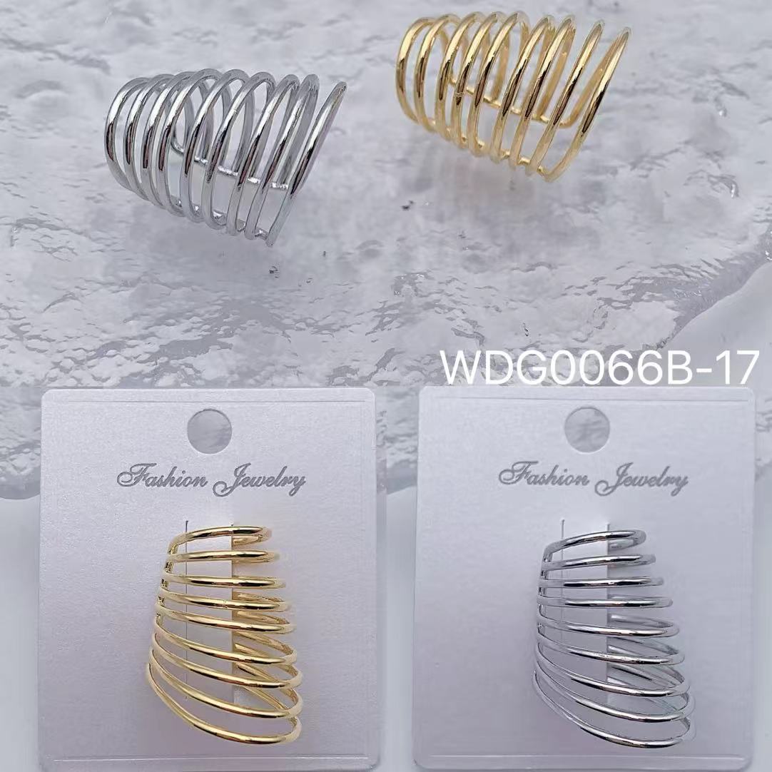 Multi-Layer Spiral Gold Silver Plain Anti Tarnish Single Ear Cuff Bulk Main image