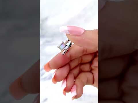 Blue Pink Crystal Multi Silver Anti Tarnish Free Size Ring Women Bulk