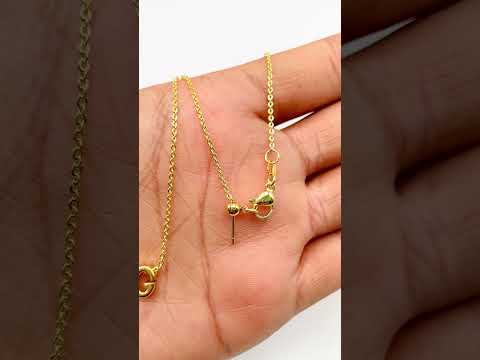 Initial Alphabet Gold Letter A Necklace Pendant Chain Bulk