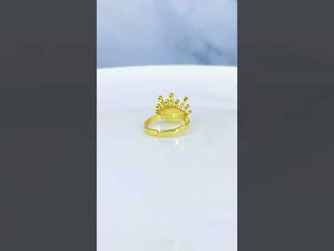 Eyelash Evil Eye Copper CZ Enamel Gold Pink Adjustable Ring Bulk