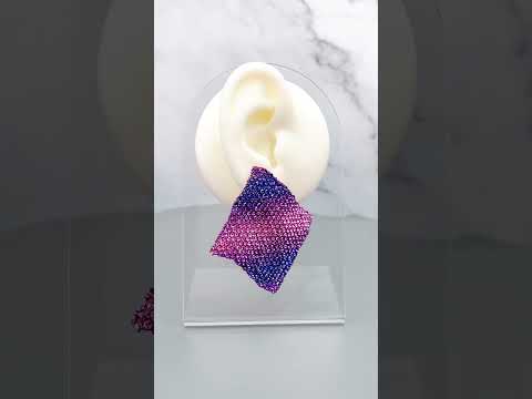Rhombus Wave Pink 18K Gold CZ Anti Tarnish Stud Earring Bulk