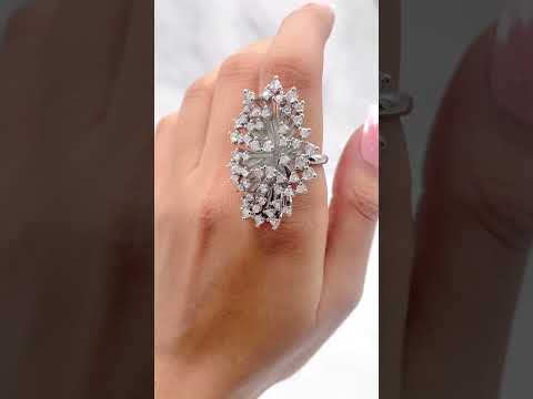 Studded Solitaires CZ Silver Anti Tarnish Free Size Ring Bulk