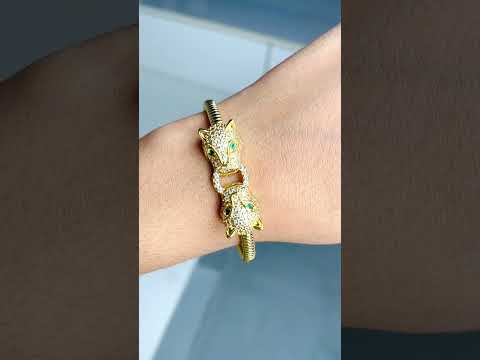 Panther Gold American Diamond Adjustable Cuff Kada Women Bulk