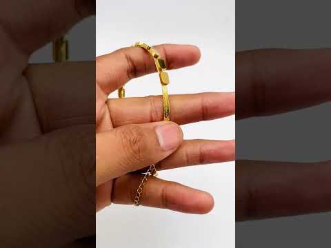 Love 18K Gold Stainless Steel Anti Tarnish Snake Chain Bracelet Bulk