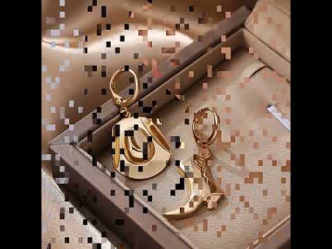 Trendy Western Boot & Hat Design Gold Plated Hoop Earrings Wholesale