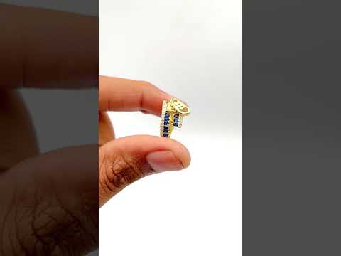 Zip Crystal CZ Red 18K Gold Anti Tarnish Adjustable Ring Bulk