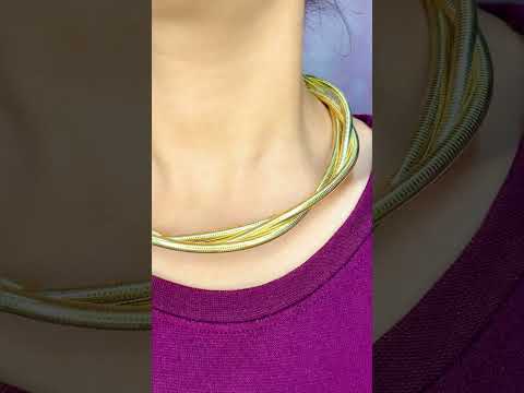Twisted Snake 18K Gold Anti Tarnish Necklace For Women Bulk