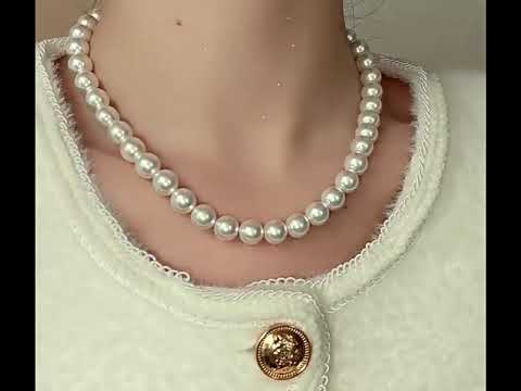 Pearl Strand Single White Line Necklace For Women Bulk