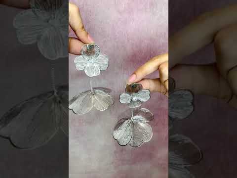 Flower Filigree CZ Silver Anti Tarnish Tassel Dangler Earring Bulk
