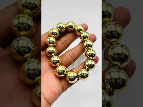 Two Tone Gold Silver Anti Tarnish Ball Stackable Bracelet Bulk