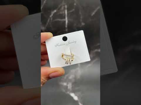 Joint Ring CZ 18K Gold Anti Tarnish Single Ear Cuff Earring Bulk