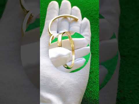 Turquoise Blue Sapphire Teddy Bear 18K Gold Anti Tarnish Openable Kada Bangle for Women