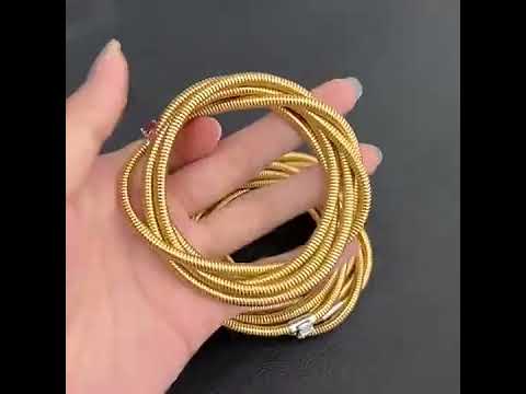 Layered Snake White 18K Gold Stainless Steel Anti Tarnish Layer Bracelet For Women