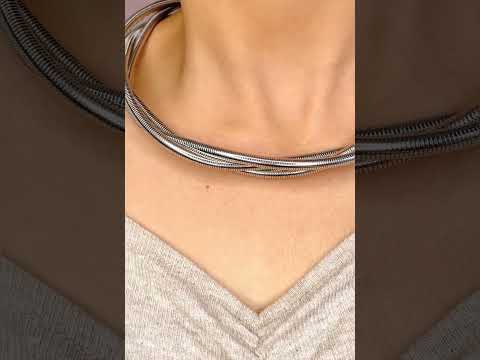 Triple Layer Snake Silver Anti Tarnish Necklace For Women Bulk