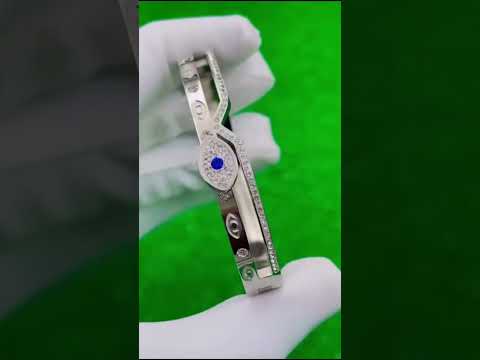 Evil Eye Silver Stainless Steel Openable Kada Bracelet For Women Bulk