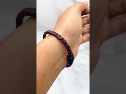 Rope Brown Black Vegan Leather Bracelet For Men Bulk