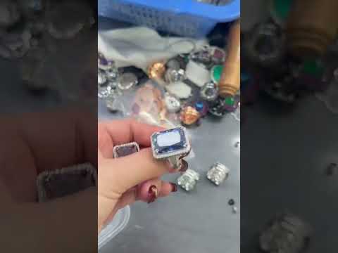 Premium Square Cut Silver Plated CZ Copper Anti Tarnish Fancy Ring Bulk