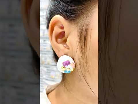 Flower Enamel White 18K Gold Anti Tarnish Stud Earring Women Bulk