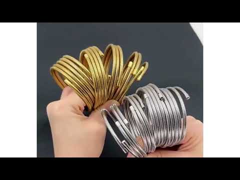Layered Snake 18K Gold Anti Tarnish Stainless Steel Bracelet Bulk