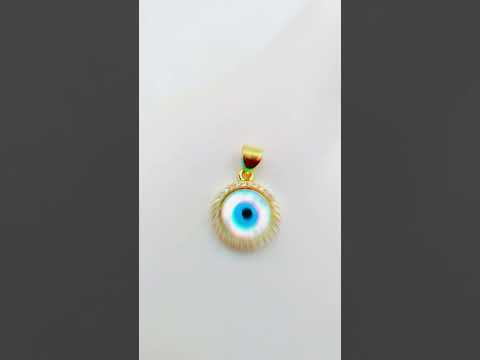 Evil Eye Mother Of Pearl Zirconia Gold Pendant Charm Bulk