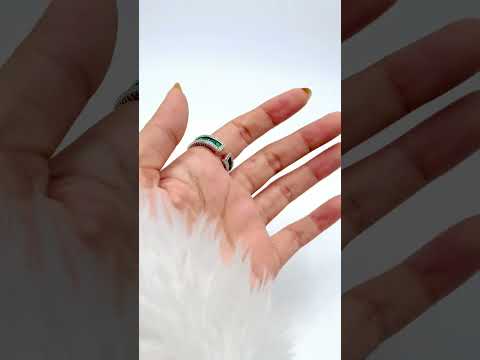 Cushion Cut Solitaire CZ Crystal Black Anti Tarnish Ring Bulk