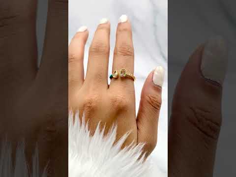Baguette Drop Solitaire CZ Enamel Pink Gold Anti Tarnish Ring Bulk