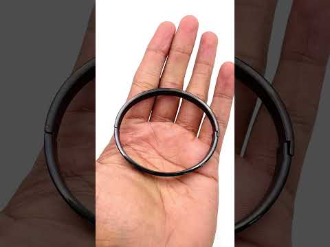 Surgical Stainless Steel Matte Black Oval Macho Kada Bracelet Men Bulk