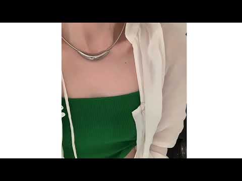 Glossy 18K Gold Anti Tarnish Stainless Steel Magnetic Clasp Choker Necklace For Women